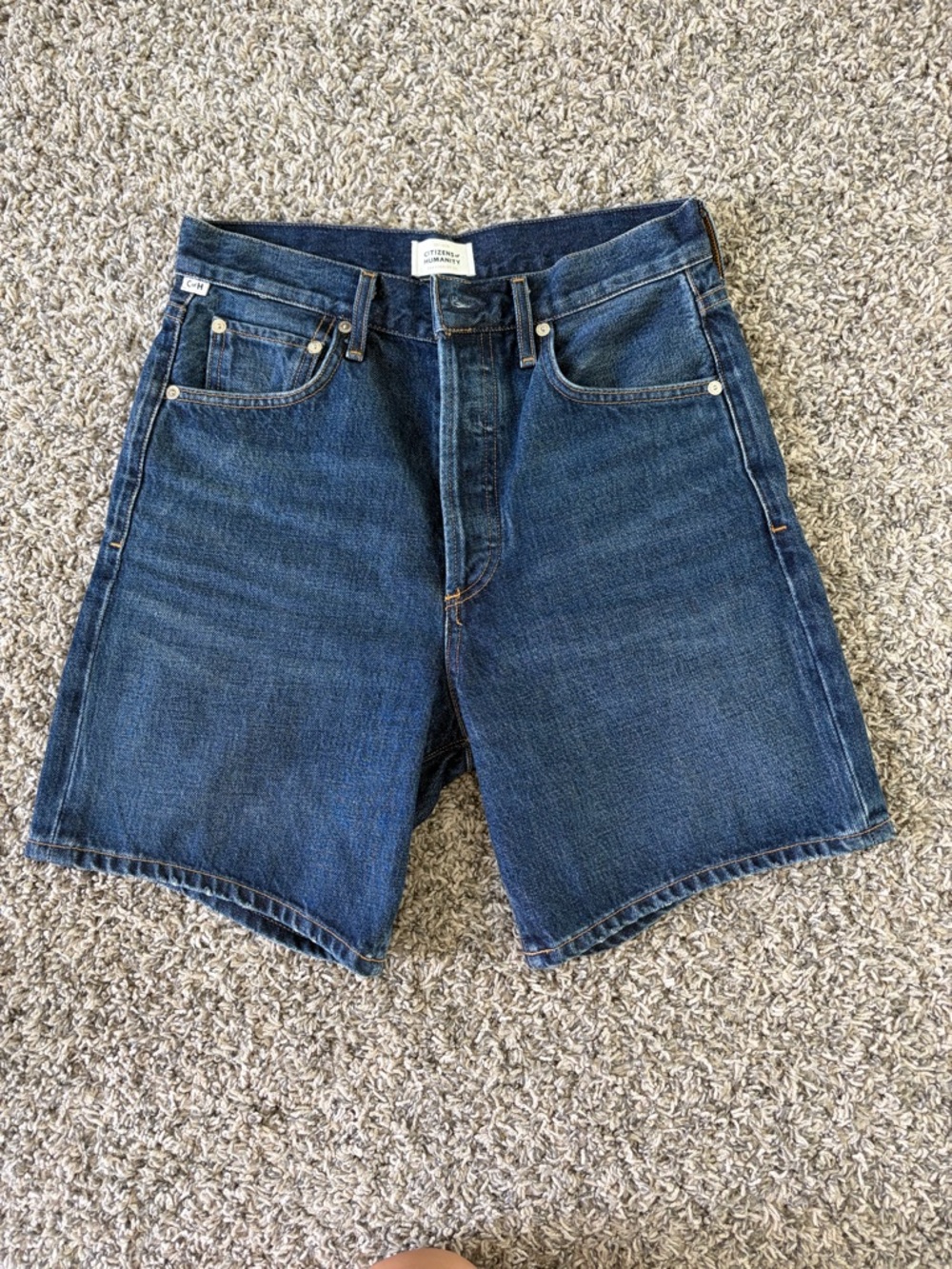 Citizens Of Humanity Dark Blue Denim Jean Shorts